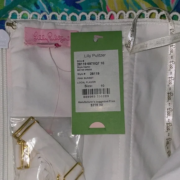 Lily Pulitzer Brynn dress in the color pink sunset - Picture 7 of 8